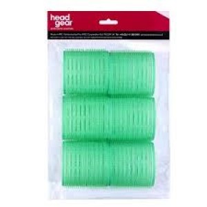 Head Gear Velcro Rollers Green 61mm pk6